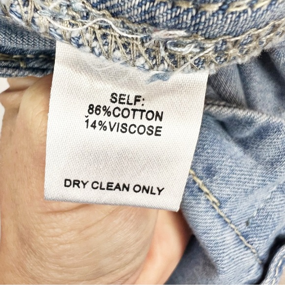 Veveret Light Wash Ankle Drawstring Jeans Size Small Baggy Balloon Pants - Picture 14 of 14